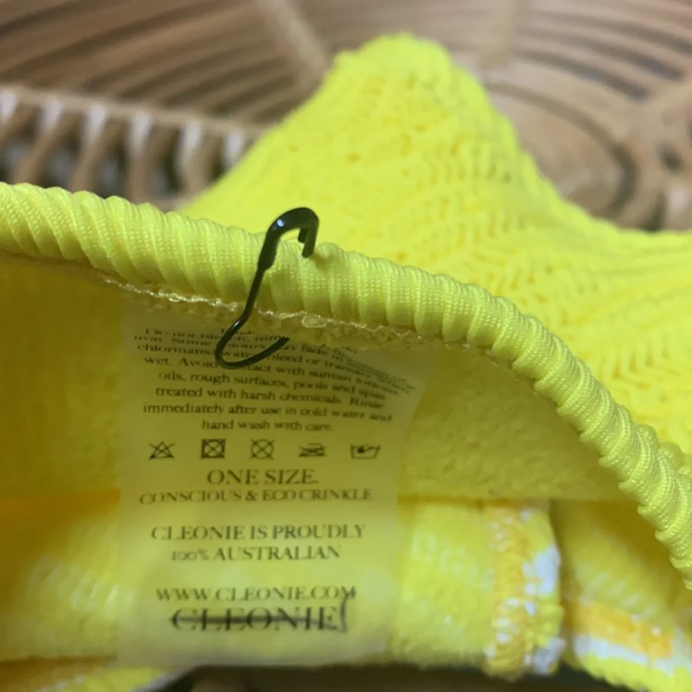 Free People Cleonie Swim yellow stripe bikini bottom only new one size_4